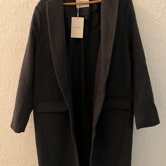 Everlane Rewool Top Coat NWT Dark Charcoal - Picture 5 of 7